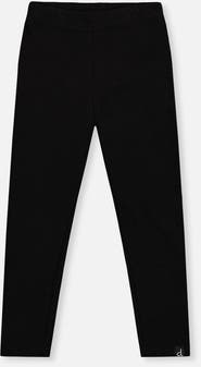 Deux par Deux Ribbed Elastic Waist Logo Leggings