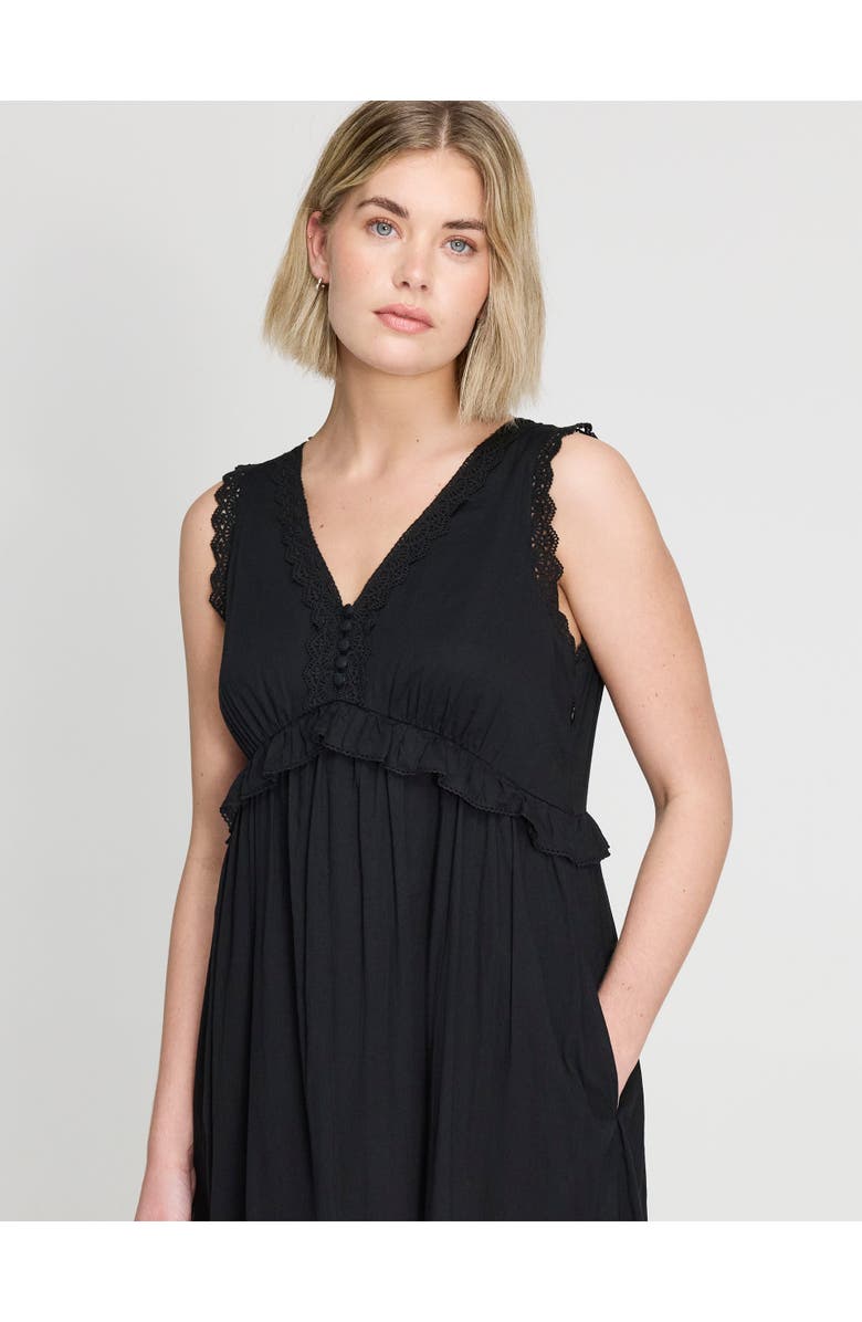 Finery London Myriam Sleeveless Cotton Midi Dress, Alternate, color, 