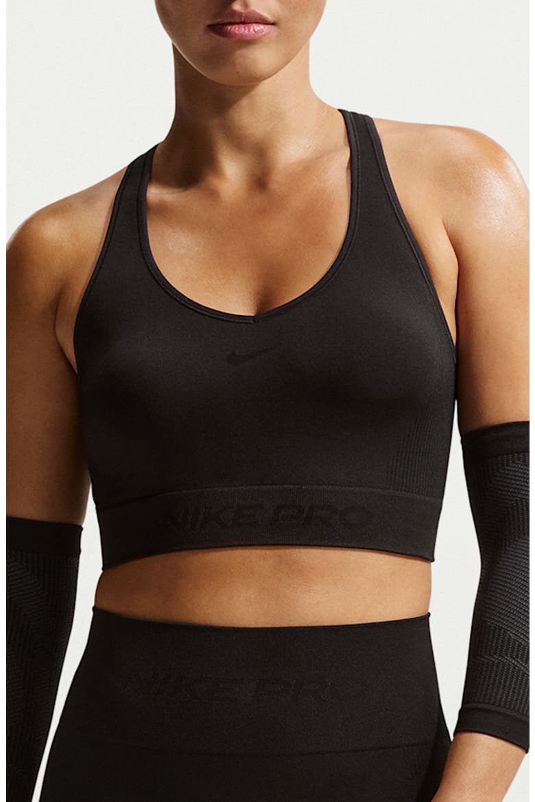 Pro Seamless Dri-FIT Bra, Main, color, BLACK
