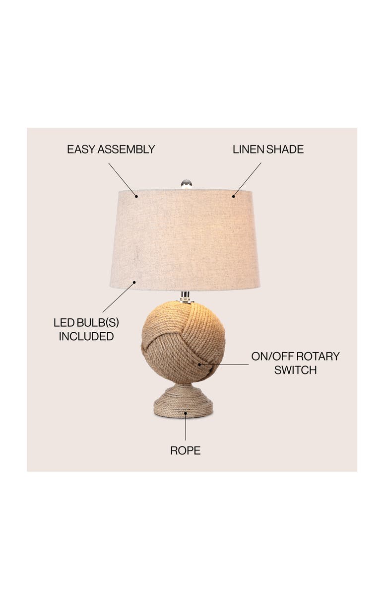 JONATHAN Y Monkey's Knotted Rope LED Table Lamp, Alternate, color, Brown/Tan