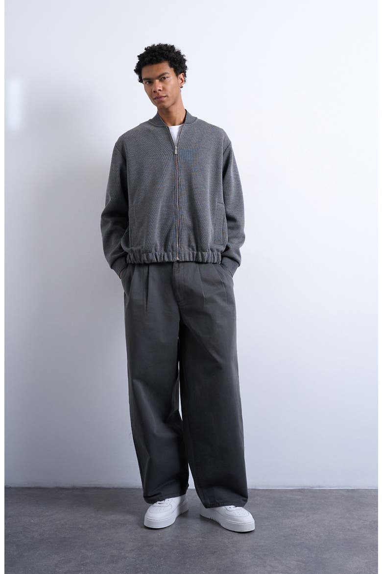 Super Baggy Cotton Twill Wide Leg Pants, Alternate, color, KHAKI