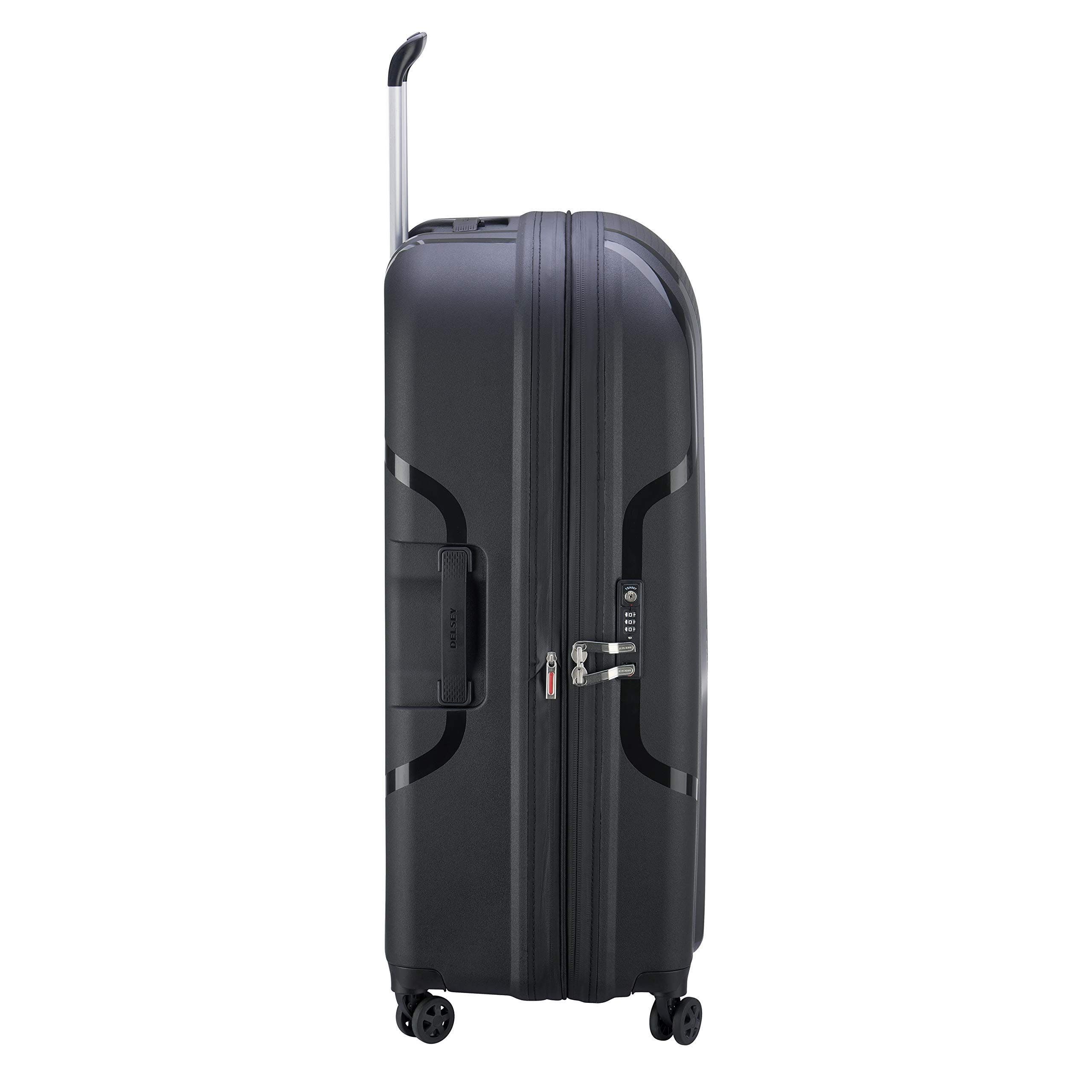 Delsey Paris Clavel Hardside Large Expandable Luggage with Spinner Wheels, Alternate, color, Black