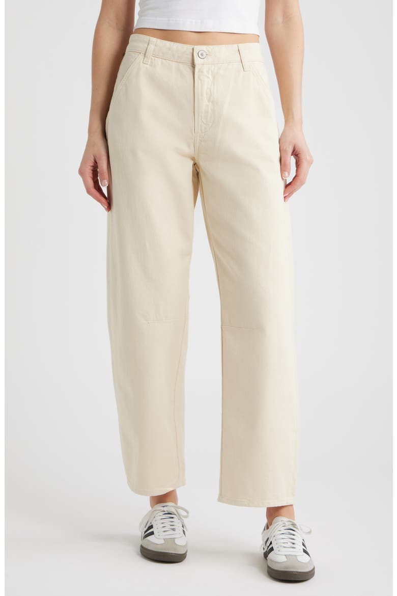 Barrel Leg Cotton Chinos, Main, color, SANDSHELL COLORED