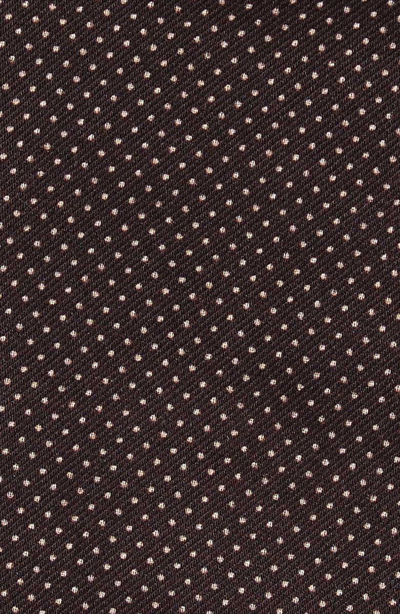 Ralph Lauren Purple Label Pin Dot Cashmere & Silk Pocket Square, Alternate, color, Brown
