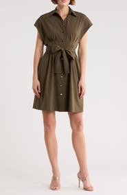 DKNY Tie Waist Shirtdress