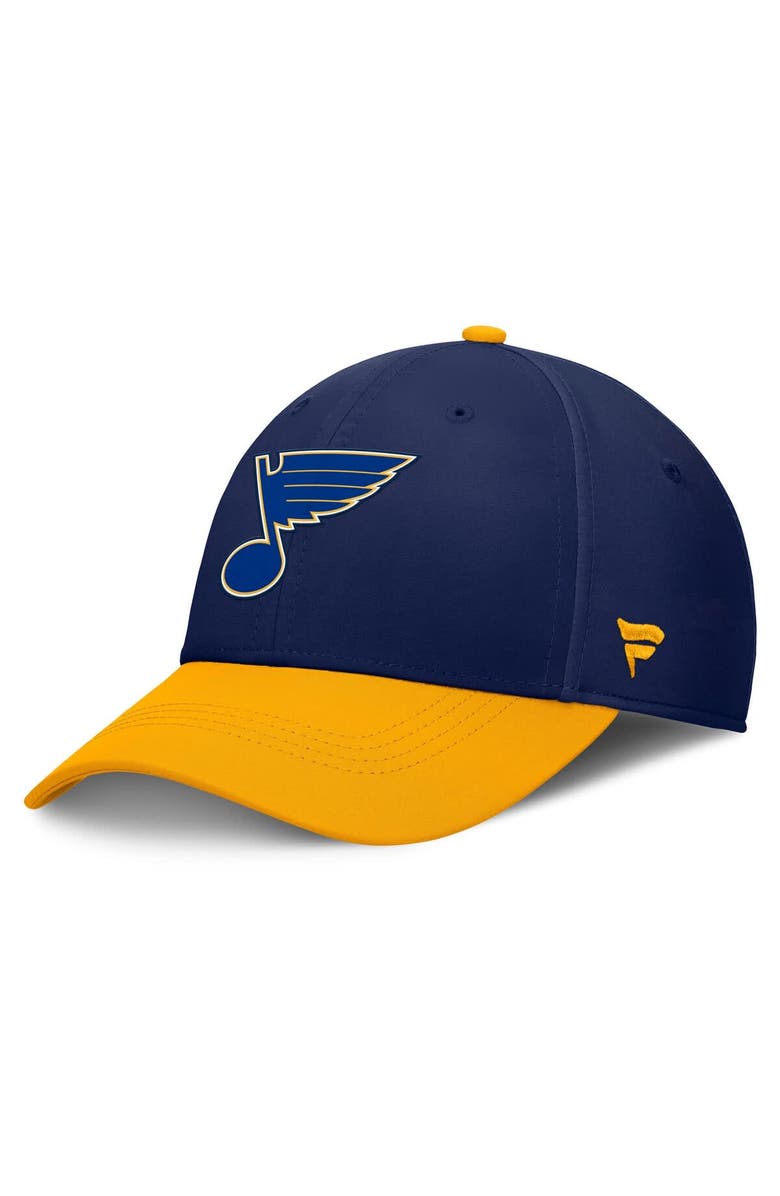 FANATICS Men's Fanatics Navy/Gold St. Louis Blues Authentic Pro Rink Flex Hat, Alternate, color, Navy