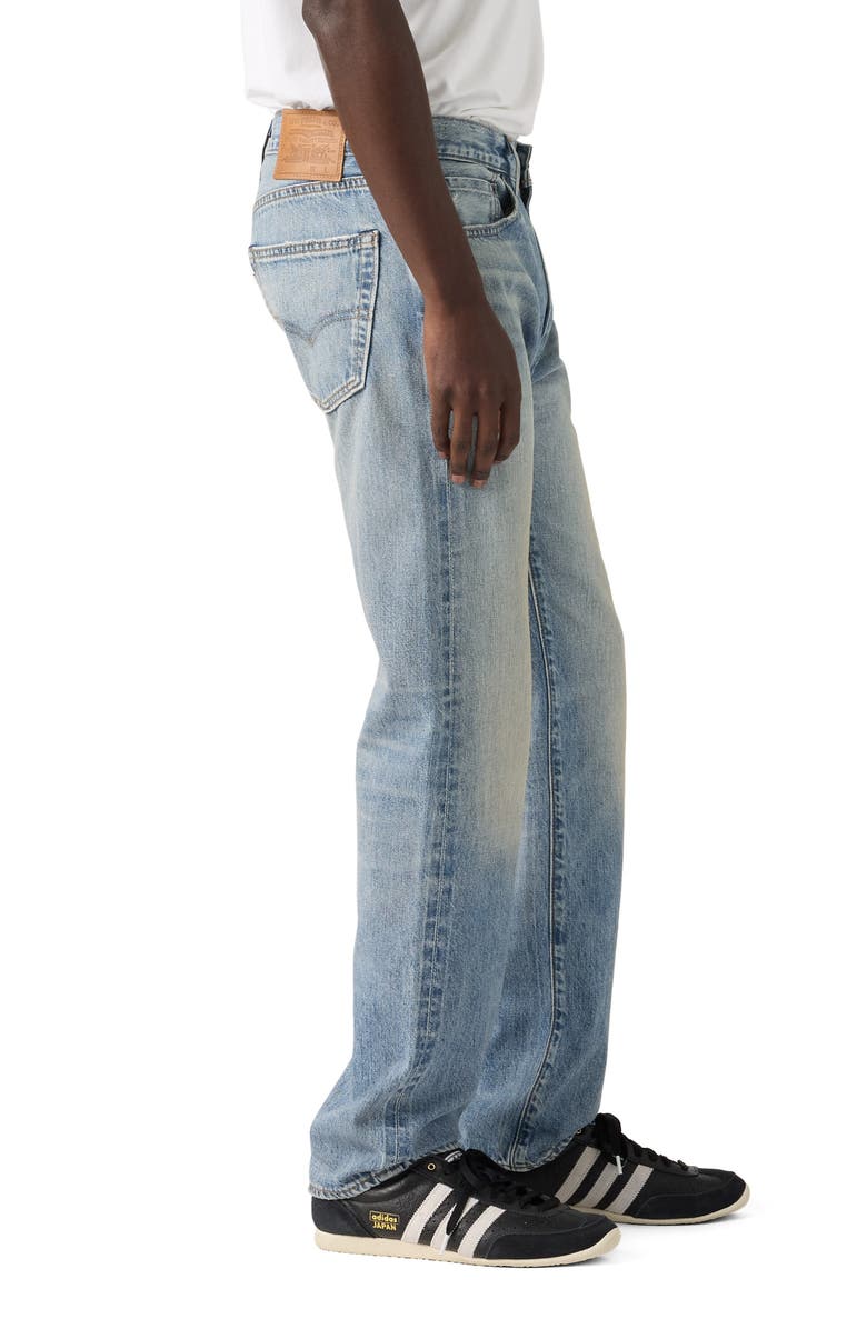 Levi's 505<sup>™</sup> Relaxed Straight Leg Selvedge Jeans, Alternate, color, Back At It Dx Selvedge