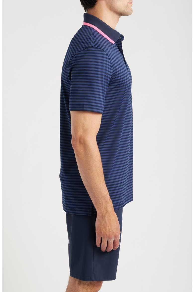 Stripe Mesh Golf Polo, Alternate, color, TWILIGHT