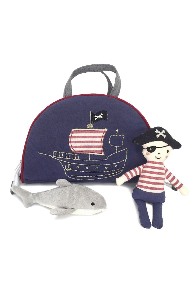 Pirate Play Case & Doll Set, Main, color, BLUE