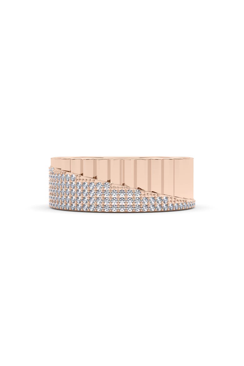 50/50 Fluted Lab Grown Diamond Ring, Alternate, color, 18K ROSE GOLD
