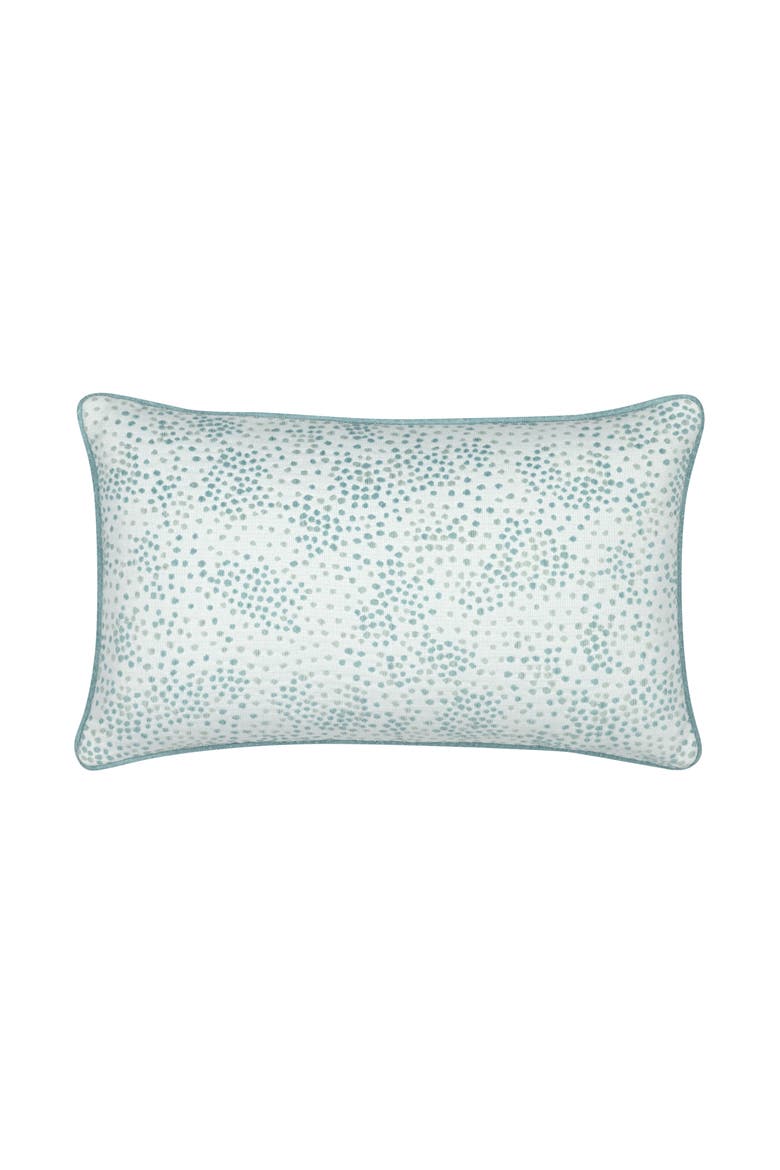 Speckle Surf with Chenille Dots Indoor & Outdoor Woven Accent Pillow, Alternate, color, Surf