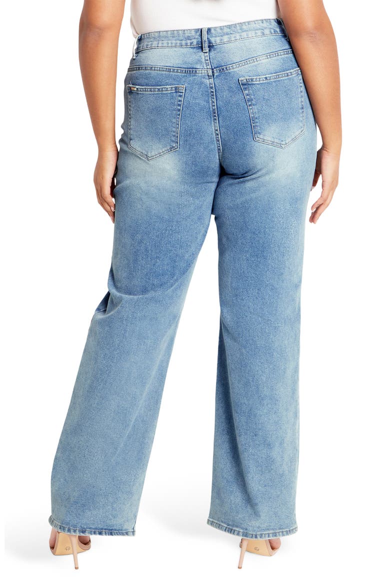 Harley Fit Fletcher Wide Leg Jeans, Alternate, color, LIGHT DENIM