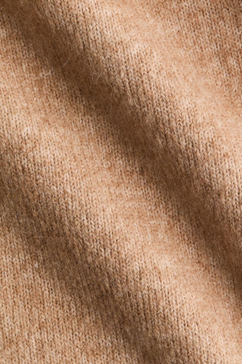 Fine-knit T-shirt, Alternate, color, Beige melange