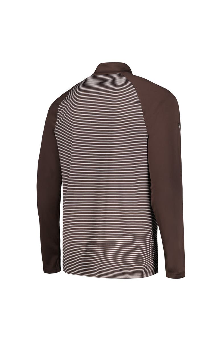 LEVELWEAR Men's Levelwear Brown San Diego Padres Charter Striped Raglan Quarter-Zip Top, Alternate, color, Brown