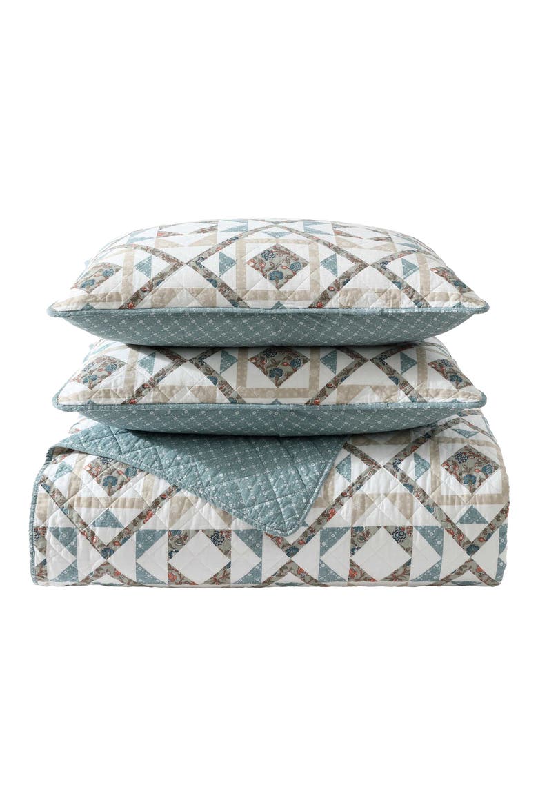 Annie Twin Reversible Quilt Set, Main, color, BLUE