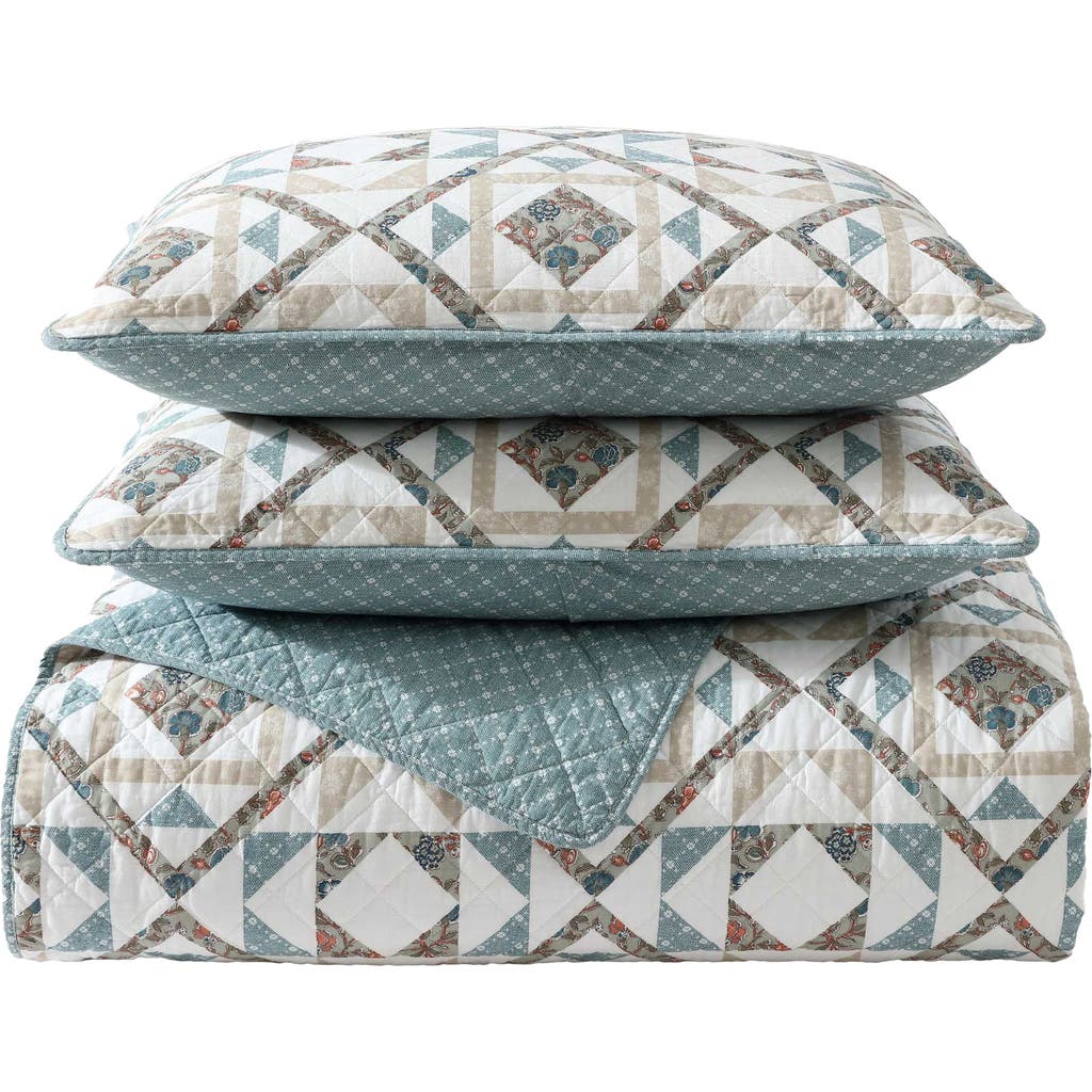 Wrangler Annie Twin Reversible Quilt Set In Blue