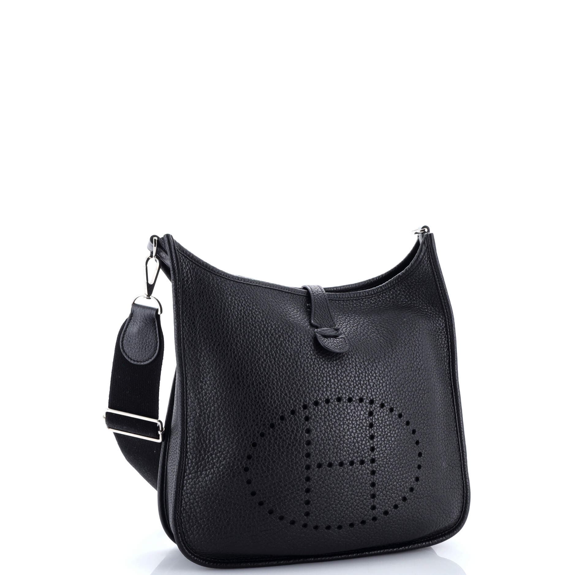 Pre-Owned Hermes Evelyne Bag Gen III Clemence PM, Alternate, color, Noir