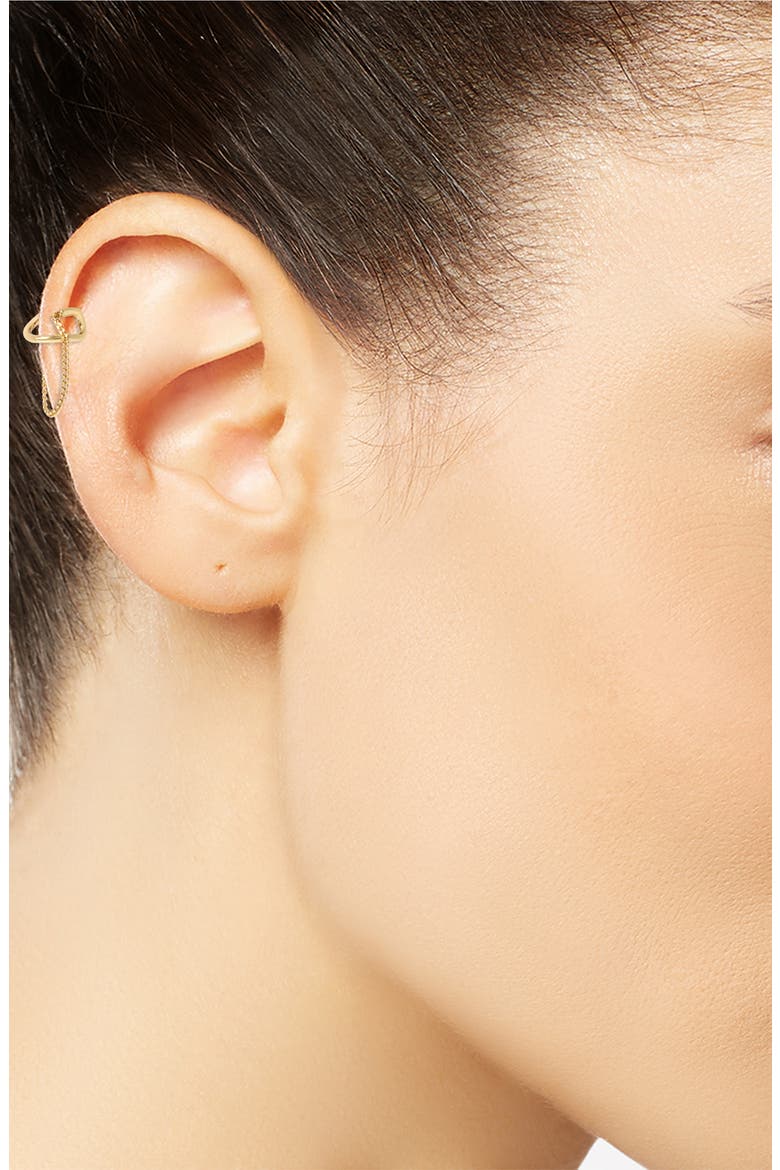 Chain Ear Cuffs, Alternate, color, GOLD