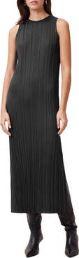 AllSaints Vittoria Merino Wool High-Low Sweater & Micropleat Midi Dress Set