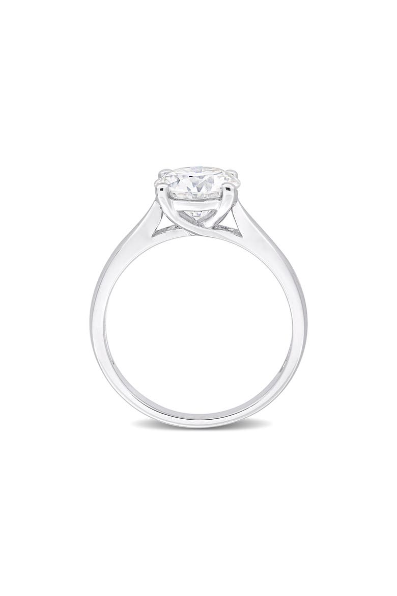Dew Round Cut Created Moissanite Ring, Alternate, color, SILVER