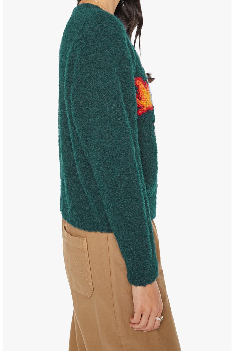 Trucker Alpaca Blend Graphic Crewneck Sweater, Alternate, color, ROUGH ROADS