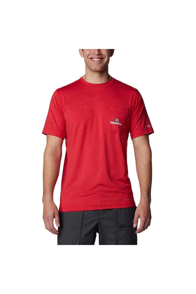 Men's Columbia Red Georgia Bulldogs Tech Trail Omni-Wick T-Shirt, Main, color, Red
