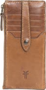 Frye Slim Leather Snap Card Wallet