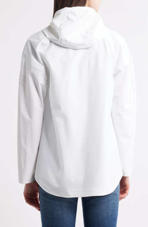 Save The Duck Dawa Water Repellent Hooded Rain Jacket In White