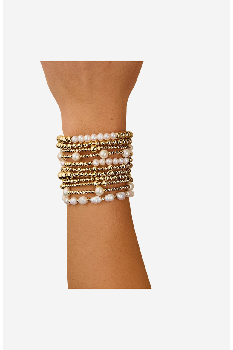 Elliot Pearl Bead Bracelet, Alternate, color, Gold / White