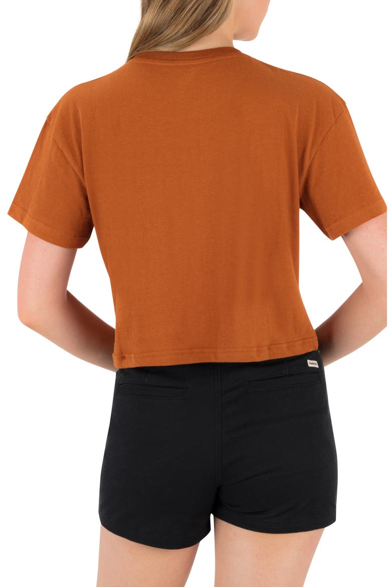 Botany Boxy Crop T-Shirt, Alternate, color, LEATHER BROWN