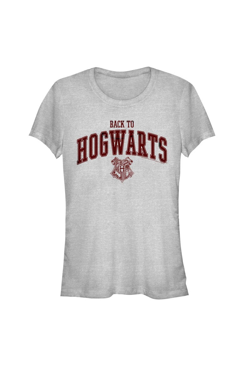 Junior's Harry Potter Back to Hogwarts Collegiate  Graphic T-Shirt, Main, color, Athletic Heather