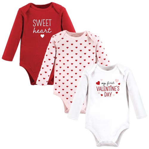 Hudson Baby Infant Breathable Cotton Long-sleeve Bodysuit Bundle 3 Count In Multi