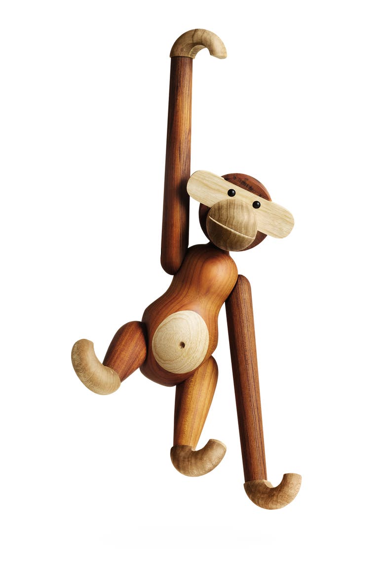 Kay Bojesen Monkey Large, Alternate, color, Teak/Limba