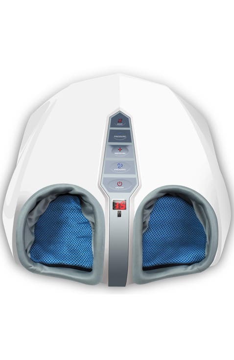 Shiatsu Foot Massager with Deep Kneading and Heat in White