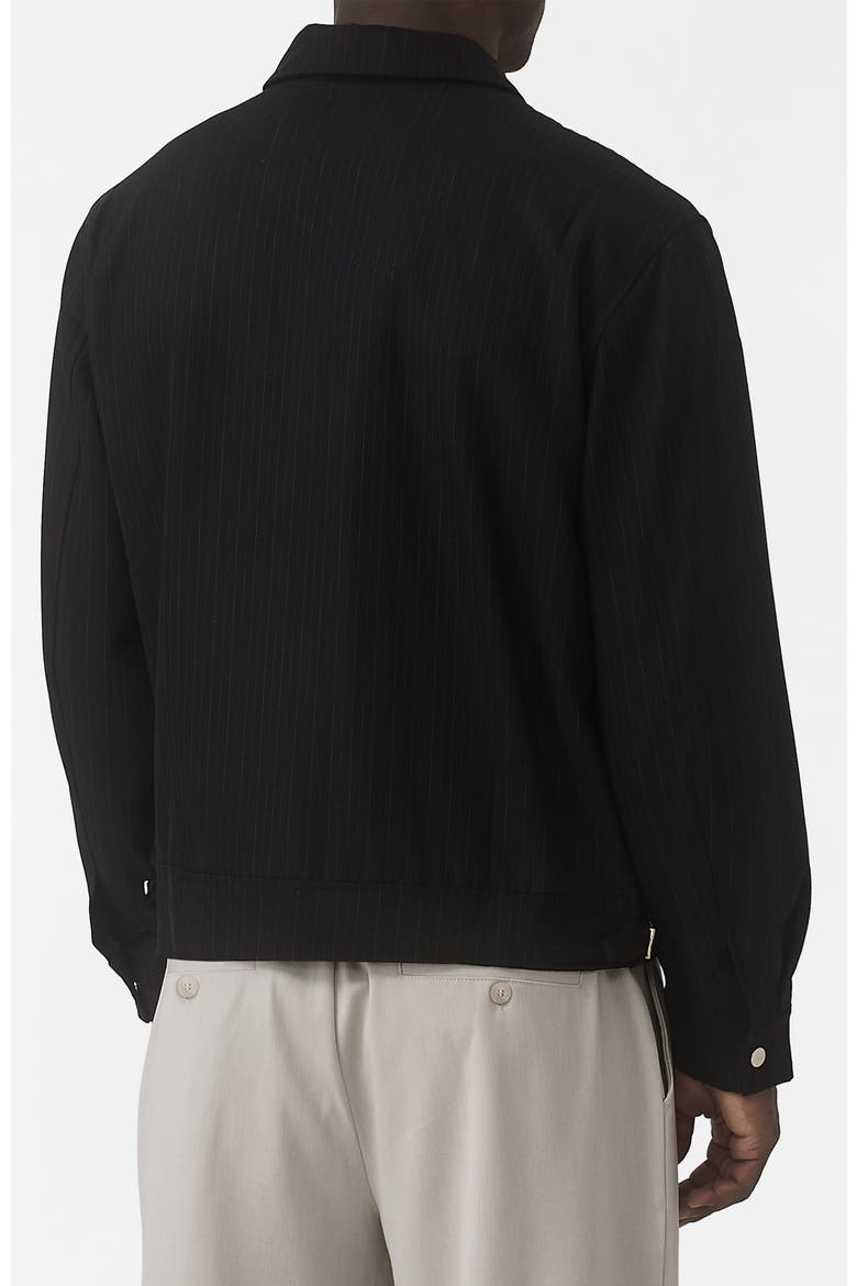 Savile Regular Pinstripe Jacket, Alternate, color, Black