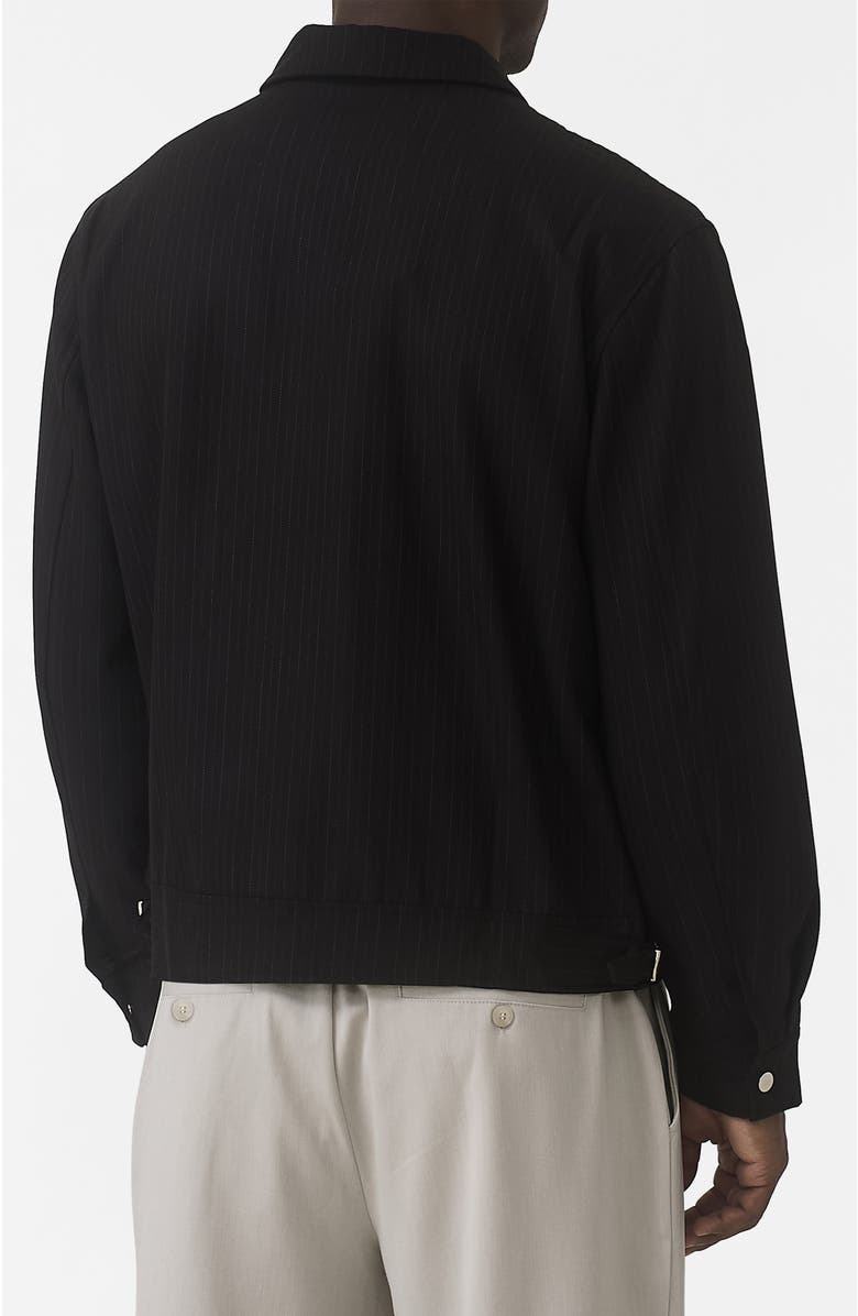 MAUVAIS Savile Regular Pinstripe Jacket, Alternate, color, Black