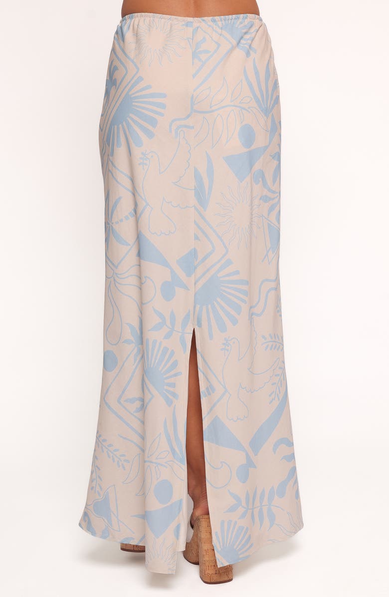 Petal & Pup Elena Mixed Print Cotton Maxi Skirt, Alternate, color, Blue Soleil