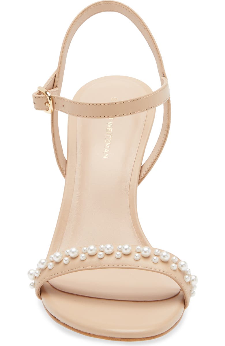 Stuart Weitzman Dancer Faux Pearl Sandal, Alternate, color,