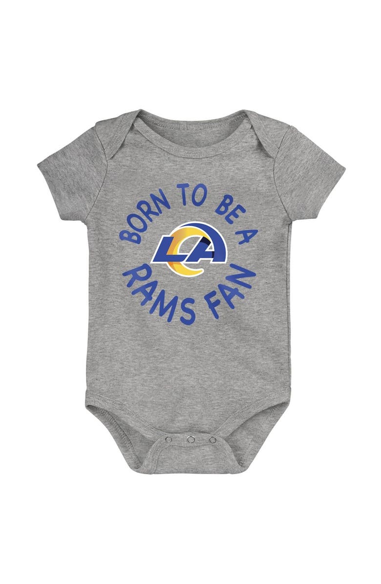 Outerstuff Infant Royal/Gold/Gray Los Angeles Rams Born to Be 3-Pack Bodysuit Set, Alternate, color, 