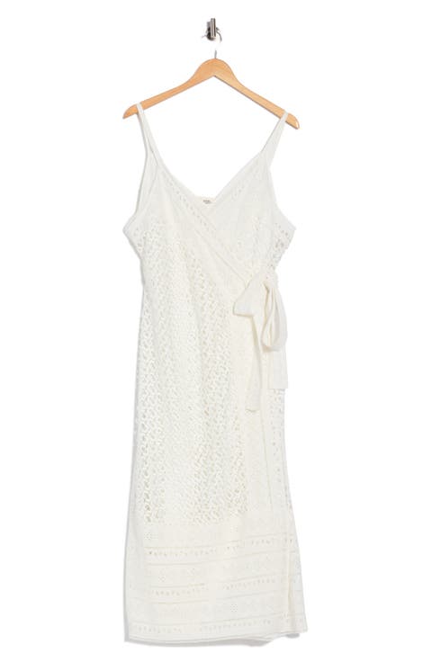 Evangelia Lace Wrap Dress