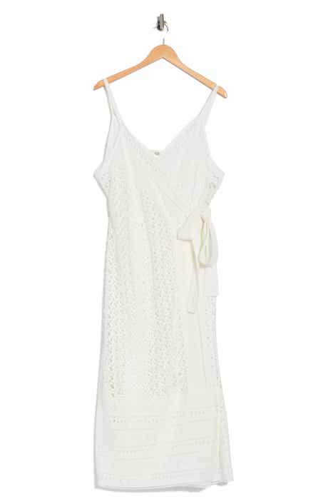 Evangelia Lace Wrap Dress