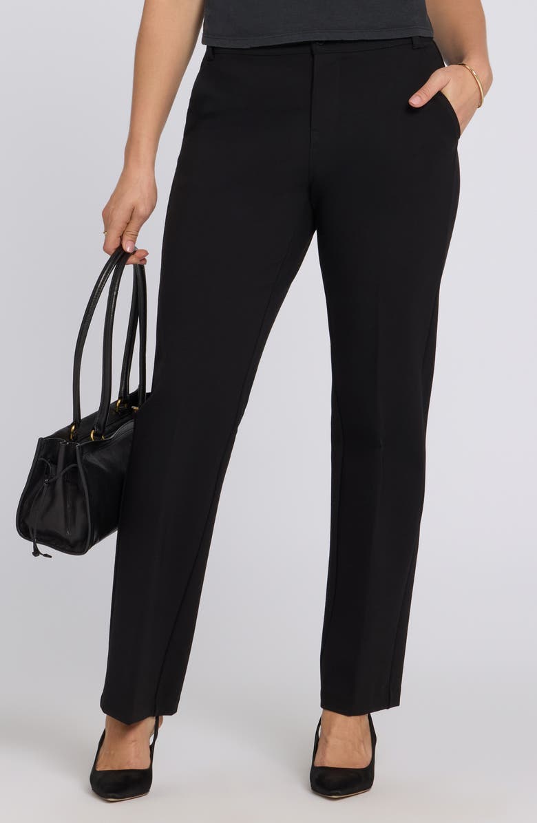 NYDJ Bella Sculpt-Her<sup>™</sup> Marilyn Straight Leg Pants, Alternate, color, Black