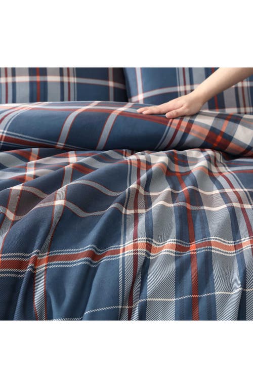 Eddie Bauer Shasta Lake Reversible Duvet Cover Set In Medium Indigo