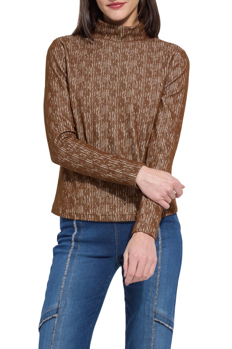 Carter Textured Turtleneck, Main, color, ROBUST BROWN