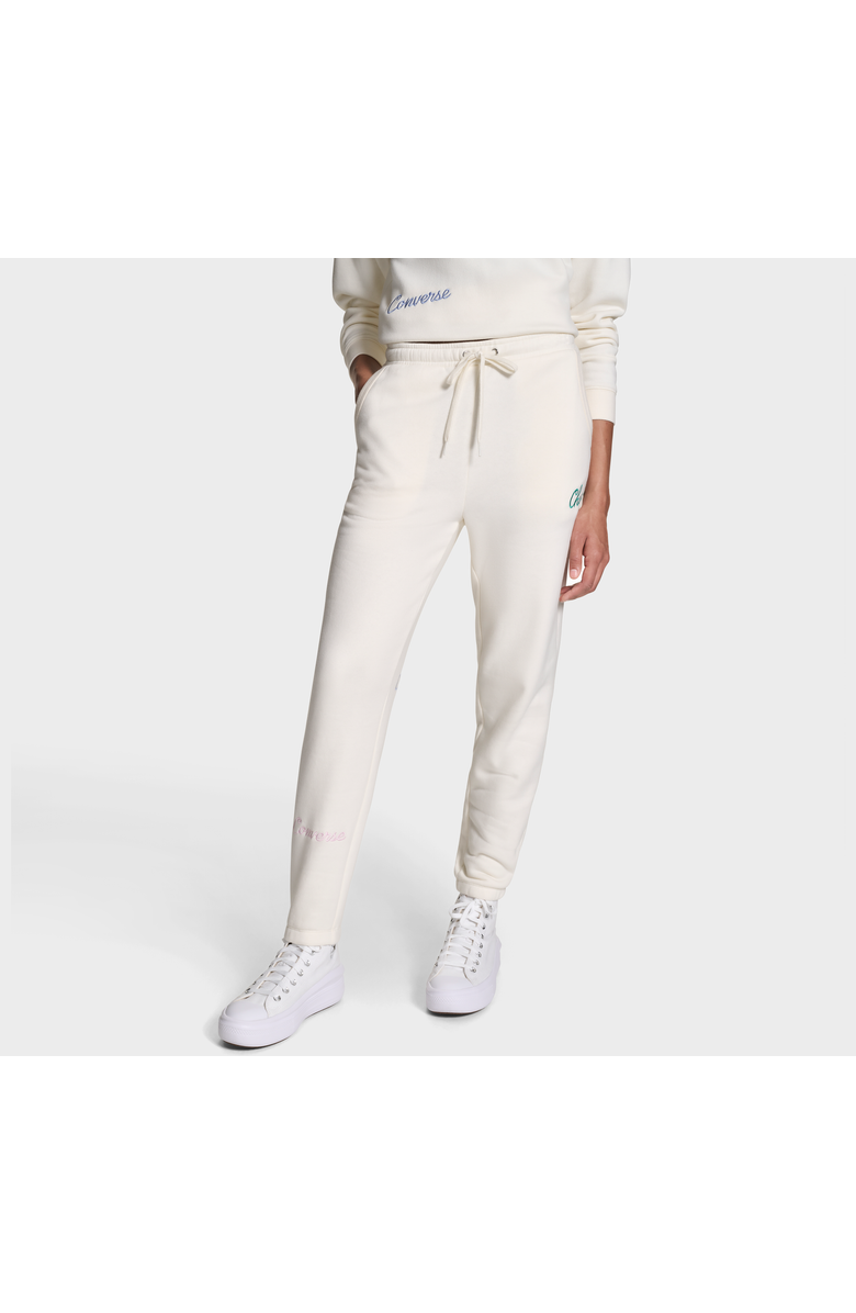 Converse Chuck Taylor Script Joggers, Main, color, Converse Egret