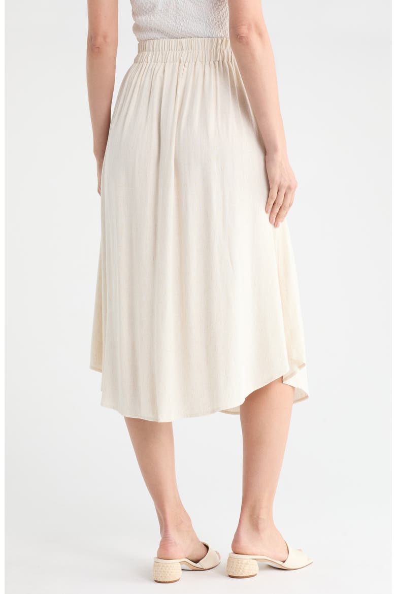 Tie Waist Midi Skirt, Alternate, color, LINEN