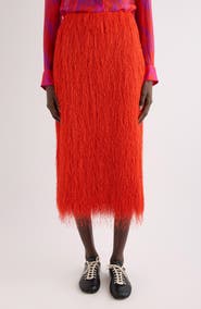 Dries Van Noten Sonka Tris Fringe Midi Skirt