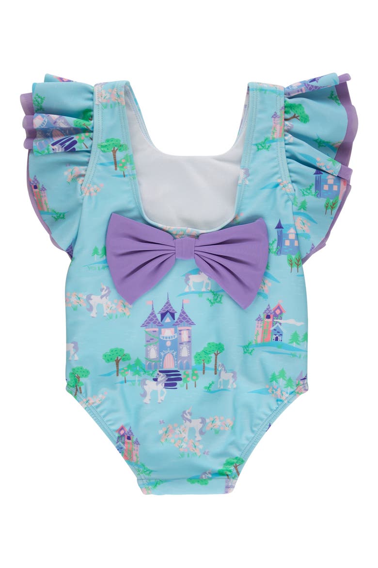 Kids' Once Upon a Castle One-Piece Swimsuit, Alternate, color, BLUE
