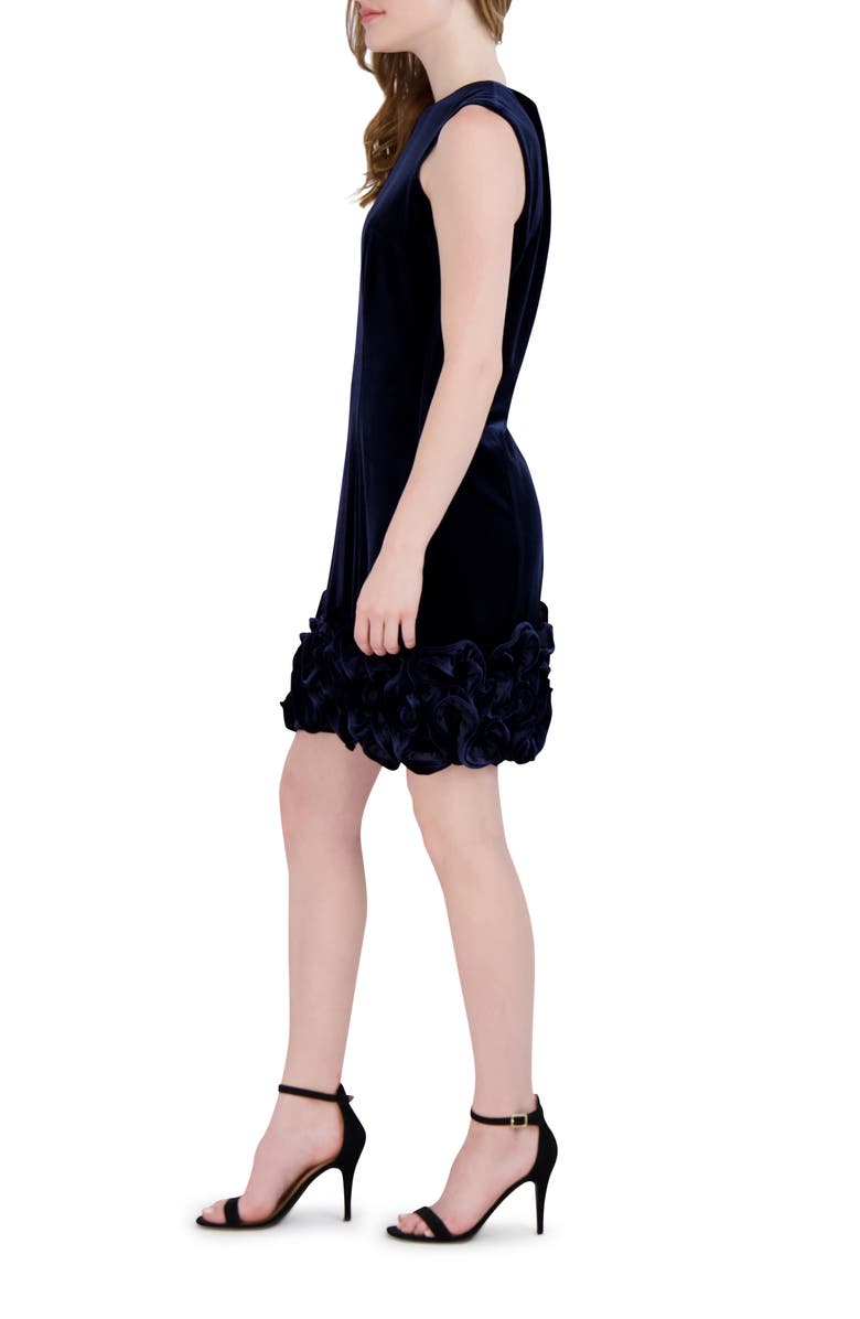 Donna Ricco Ruffle Hem Sleeveless Dress, Alternate, color, 