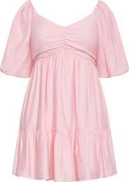 City Chic Mindy Puff Sleeve Dress